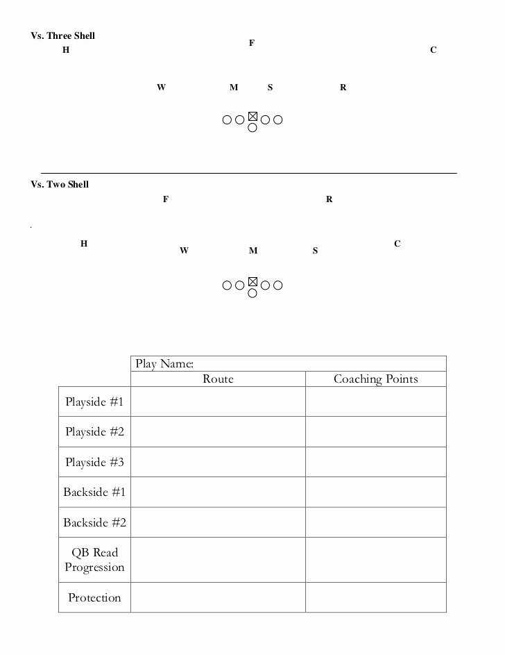 Blank Football Playbook Template Fresh Playbook Pass Template