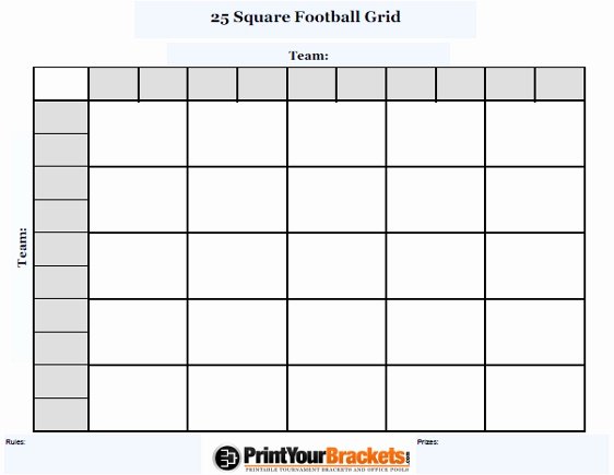 Blank Football Pool Sheets Beautiful Blank Football Squares Template Invitation Template