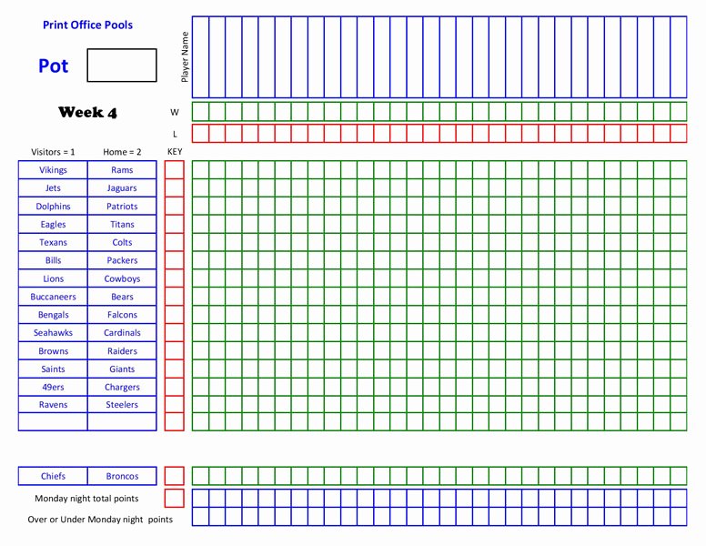 Blank Football Pool Sheets Best Of Printable Football Pool Master Sheet Template Spreadsheet