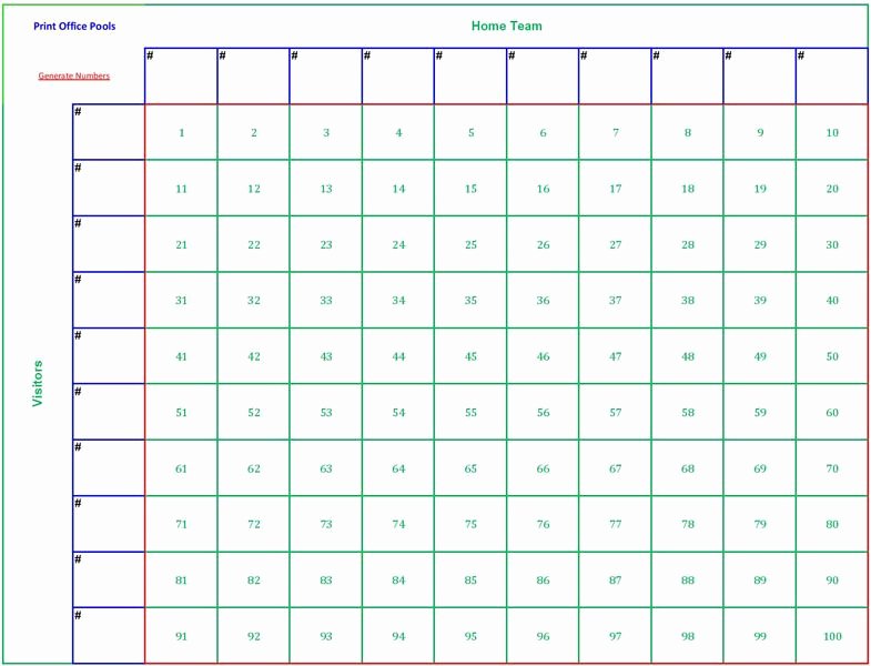 Blank Football Pool Sheets Fresh Blank Football Pool Template