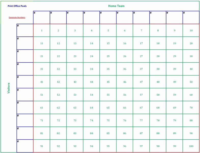 Blank Football Pool Sheets Fresh Blank Football Pool Template