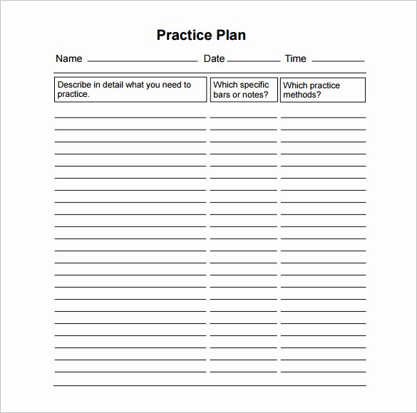 Blank Football Practice Plan Template Inspirational 11 Practice Schedule Templates Doc Pdf