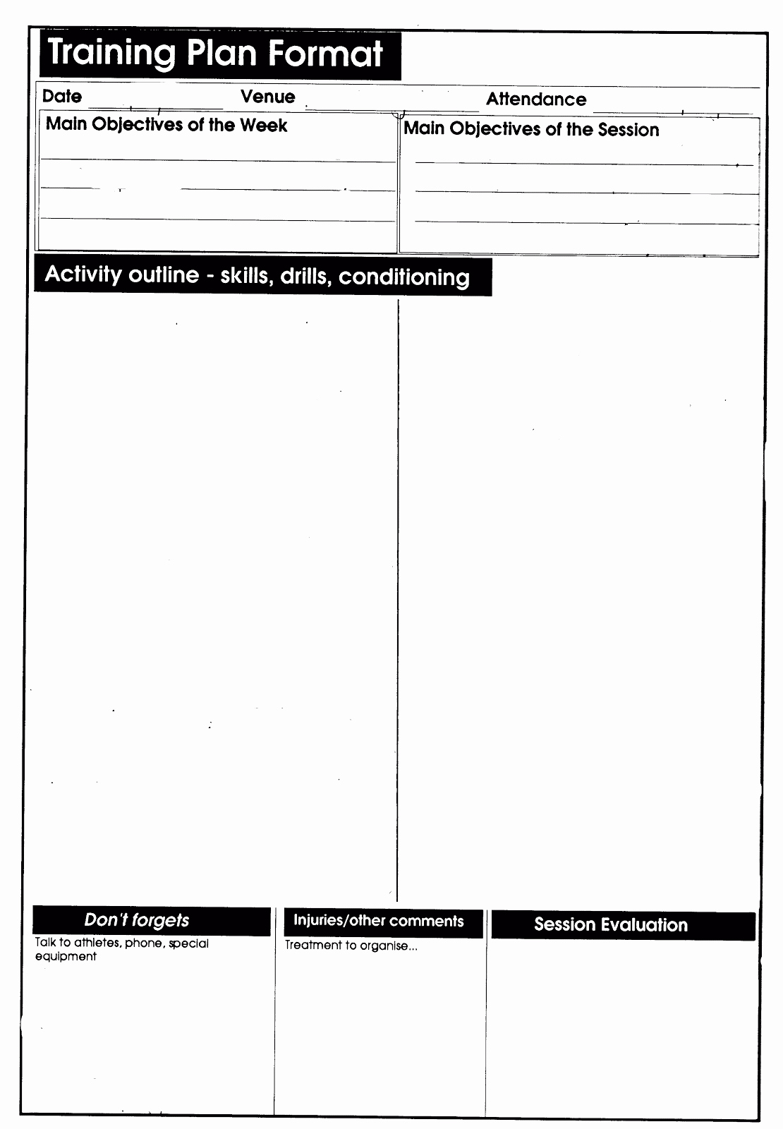 Blank Football Practice Plan Template New 29 Of Blank soccer Practice Plan Template