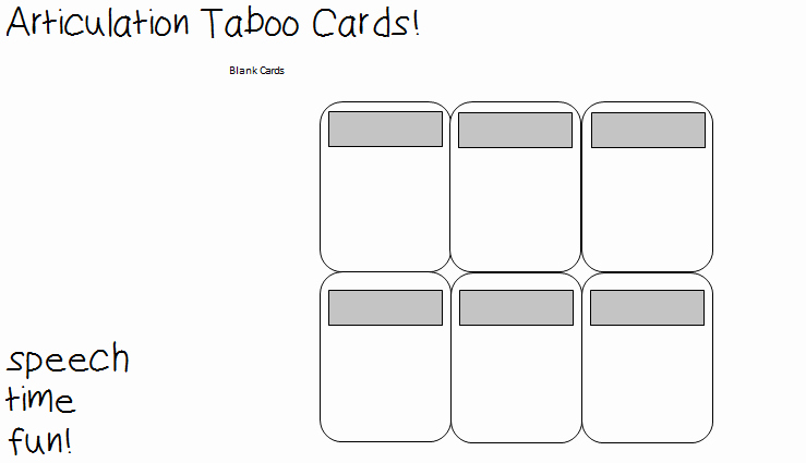 Blank Game Card Template Lovely iPod touch and iPhone Template Articulation Taboo Cards