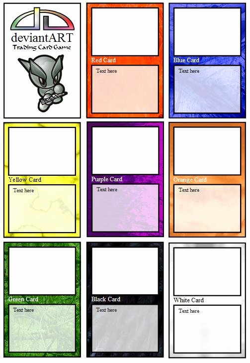 Blank Game Card Template Unique Trading Card Template