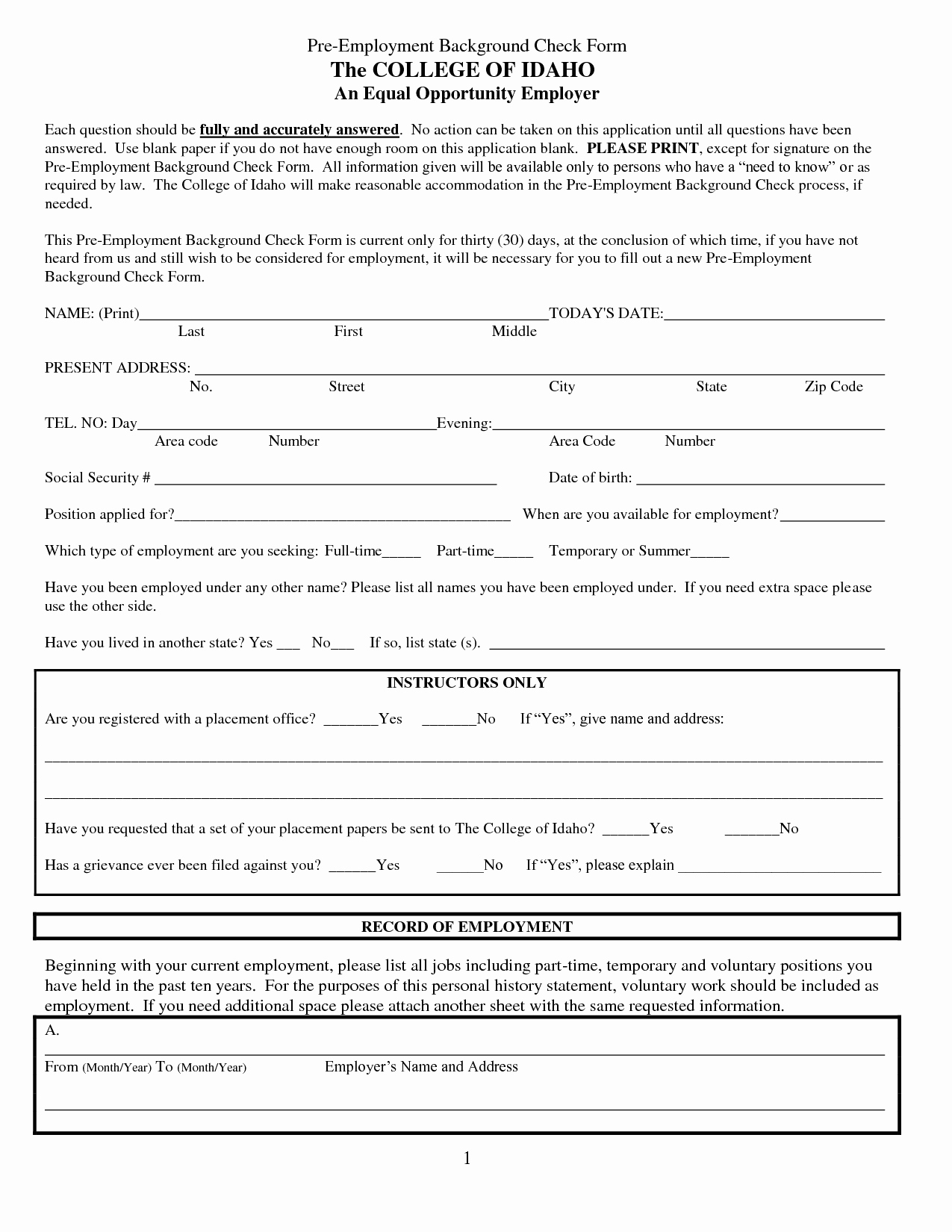Blank Job Application form Awesome 8 Best Of Printable Blank Application for