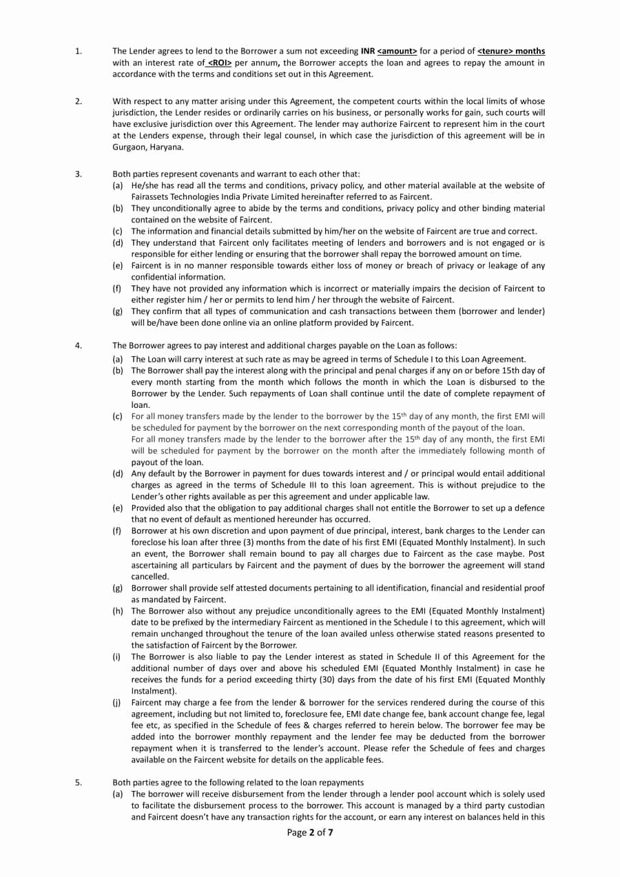 Blank Loan Agreement New 40 Free Loan Agreement Templates [word &amp; Pdf] Template Lab