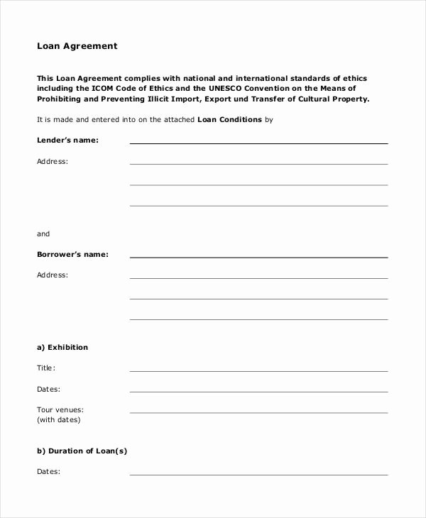 Blank Loan Agreement Unique Loan Agreement form 14 Free Pdf Documents Download