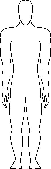 Blank Male Body Template Fresh Human Figure Outline Clip Art at Clker Vector Clip