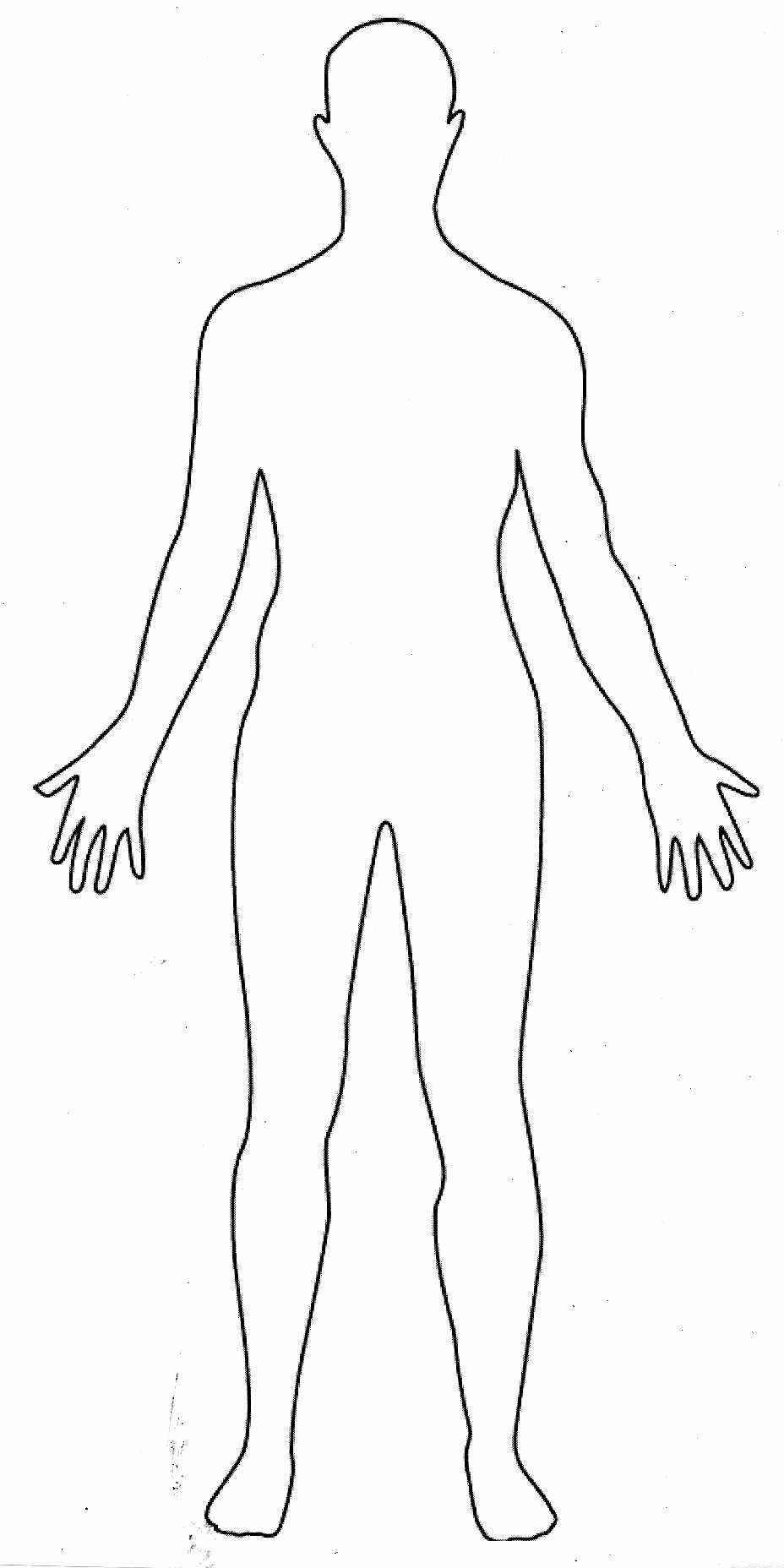 Blank Male Body Template New Symptoms Of Anxious Body Reactions