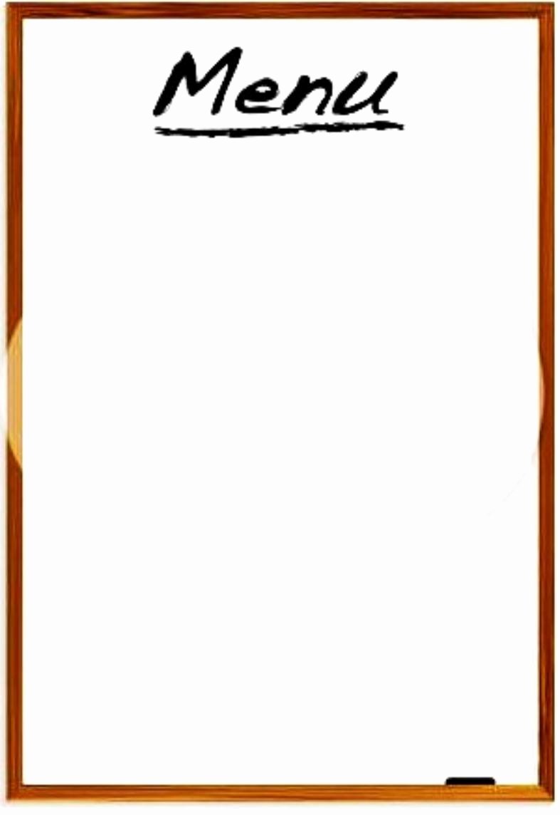 Blank Menu Template Fresh Restaurant Menus Blank Clipart Best