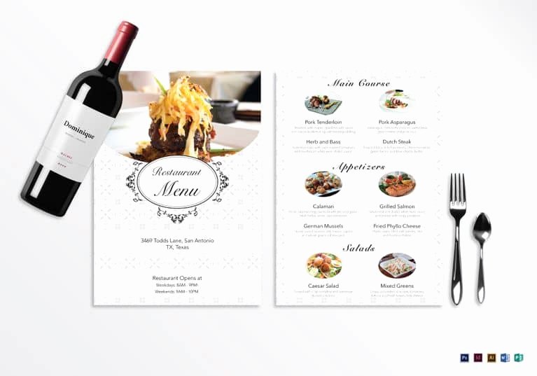 Blank Menu Template Unique 35 Beautiful Restaurant Menu Designs