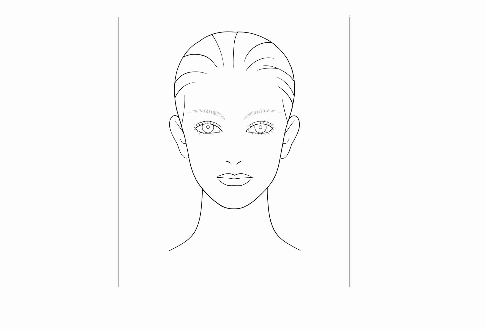 Blank Model Sketch Template Best Of Makeup Coloring Pages Girl Stuff Make Up Grig3