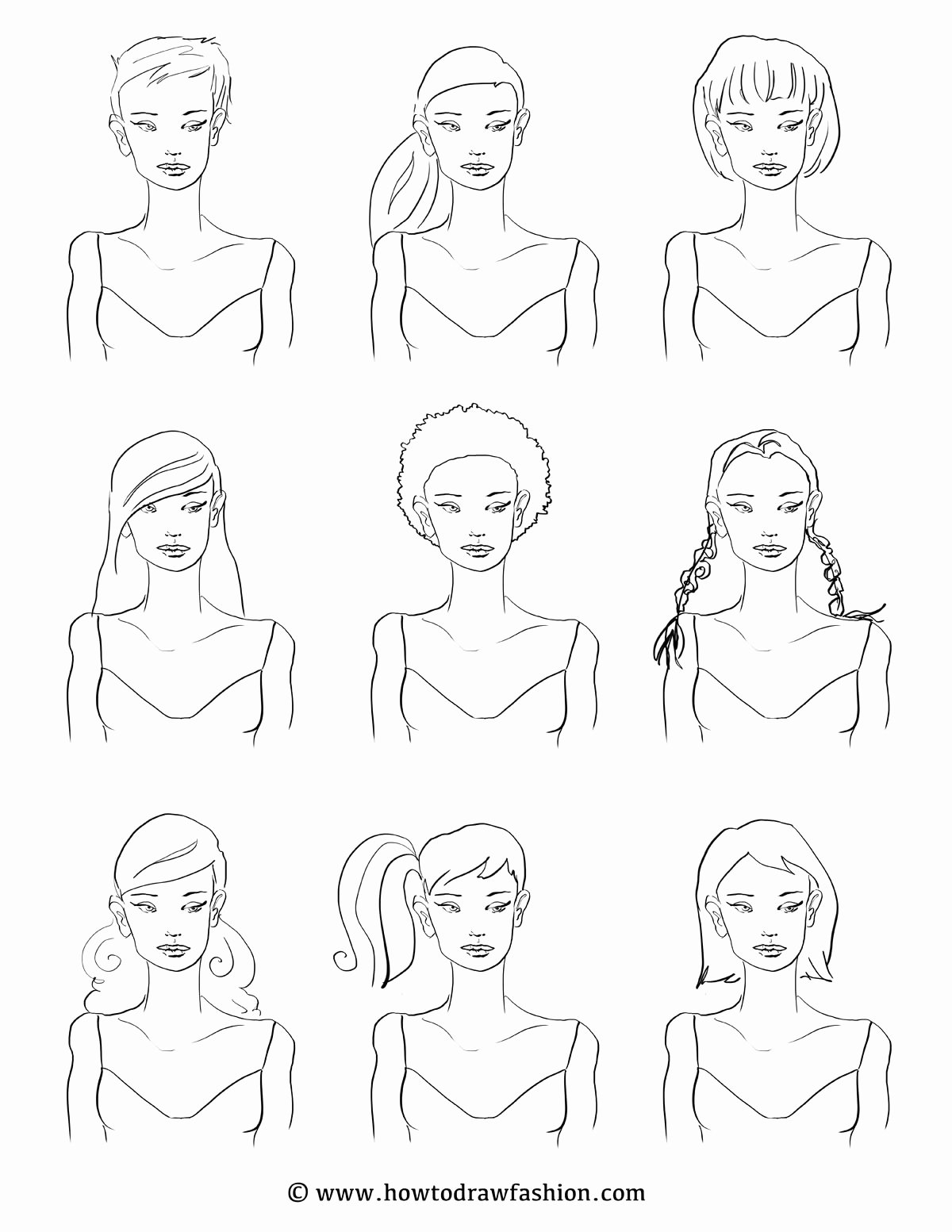 Blank Model Sketch Template Elegant How to Draw Fashion E Model Nine Styles