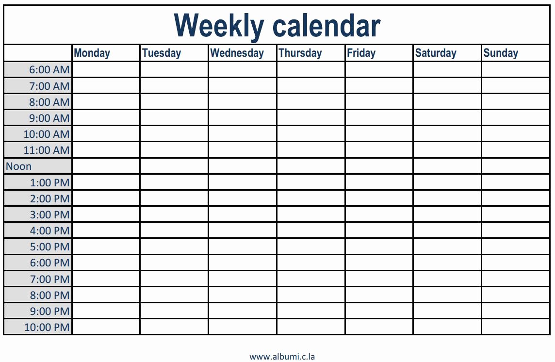 Blank One Week Calendar Lovely 4 Empty Weekly Blank Calendar 2016 Excel Jpg Et Pdf