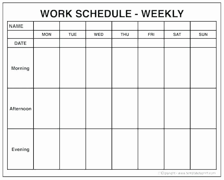 Blank One Week Calendar New Printable E Week Calendar