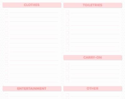 Blank Packing List Beautiful Downloadable Packing Guide for Every Trip A Blank Packing