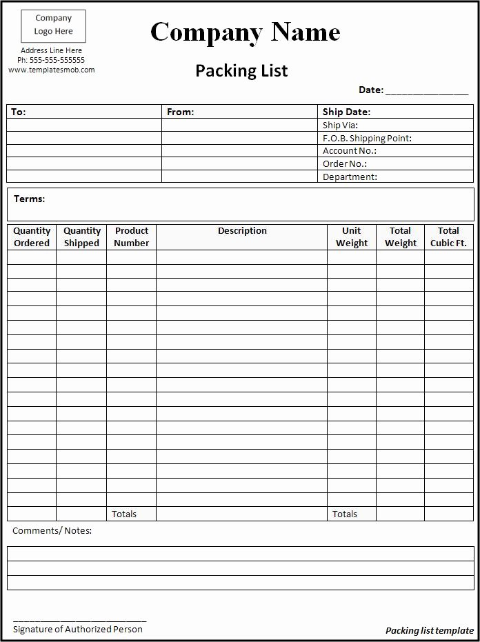 Blank Packing List Best Of Packing List Template