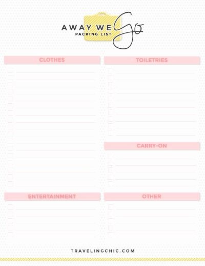 Blank Packing List New Free Packing Guides In 2019 What to Pack