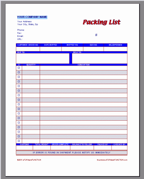 Blank Packing List Template Inspirational 21 Free Packing List Template Word Excel formats