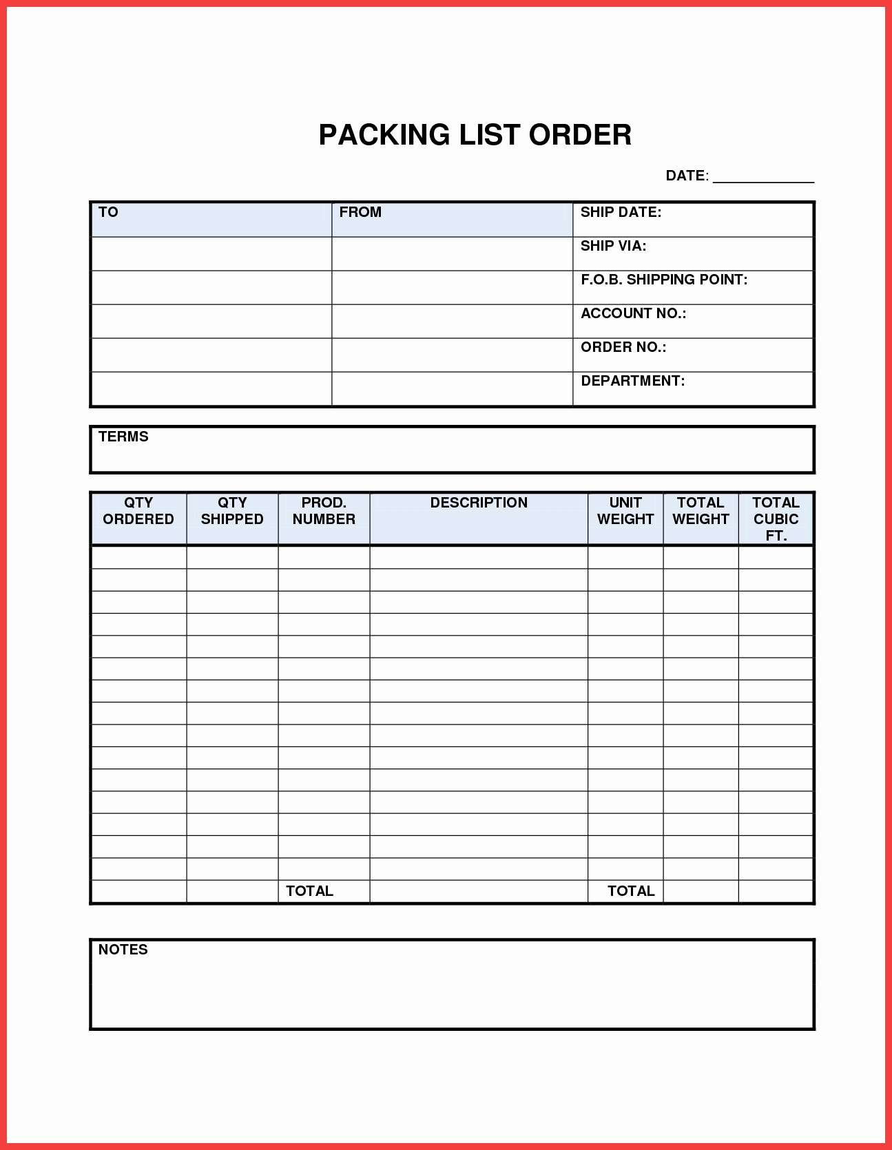 Blank Packing List Template Lovely Packing List Word Template