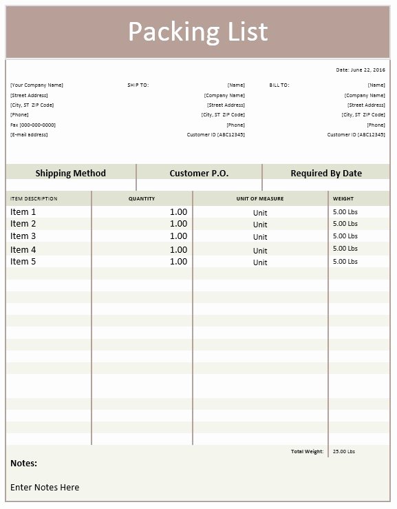 Blank Packing List Template Luxury Packing List Template – Microsoft Word Templates