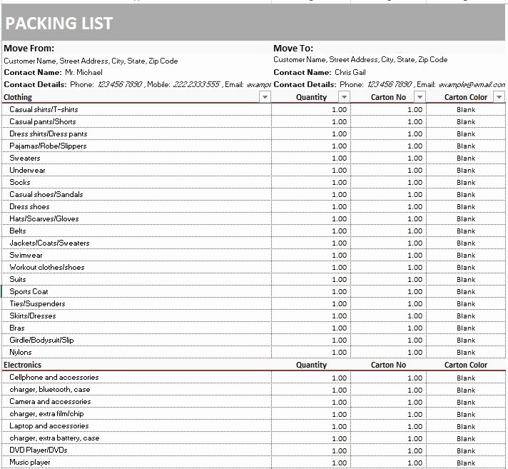 Blank Packing List Template New 8 Free Sample Shipping Packing List Templates Printable