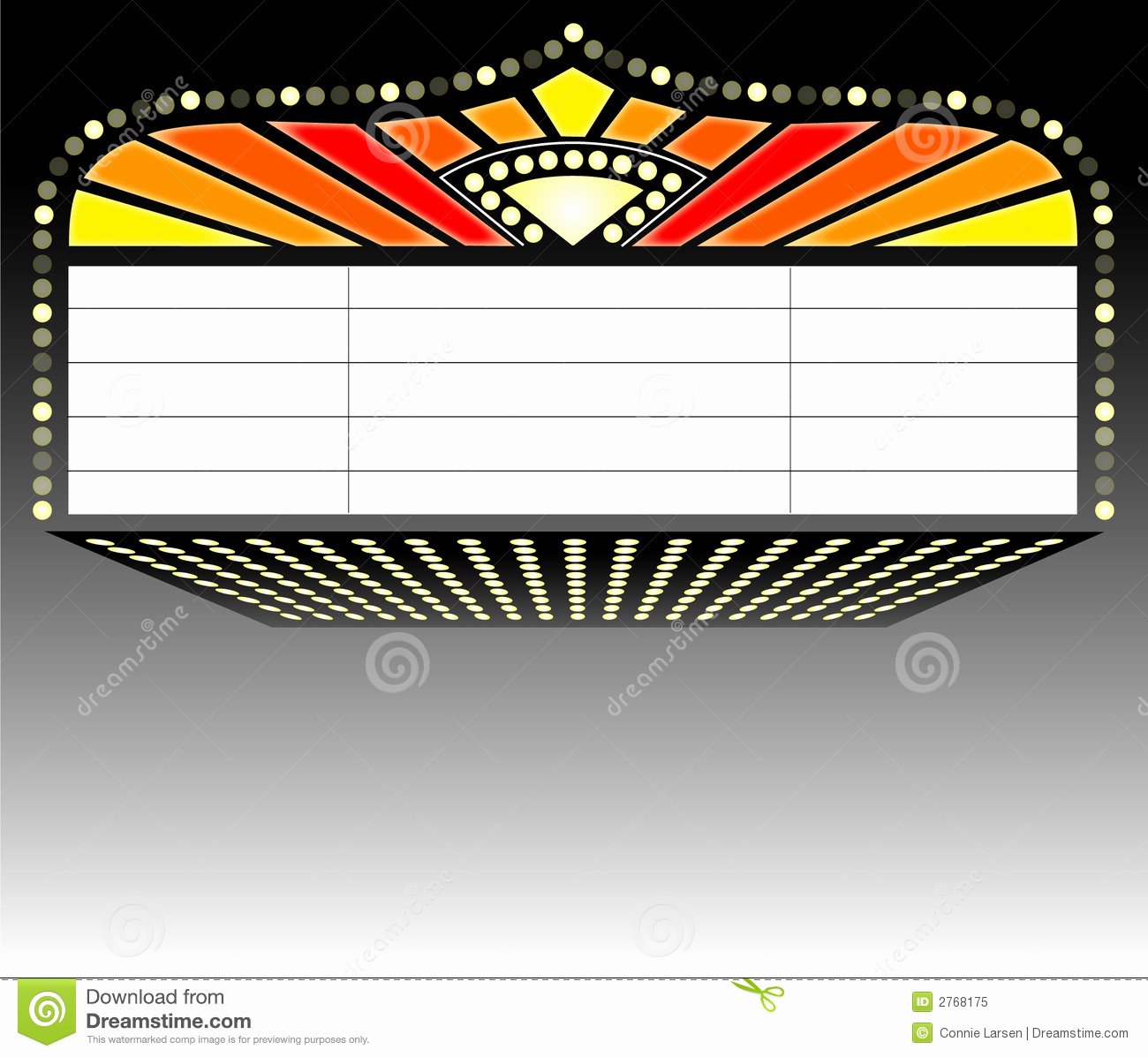 Blank Playbill Template Beautiful theater Marquee Sign Ai Stock Vector Illustration Of