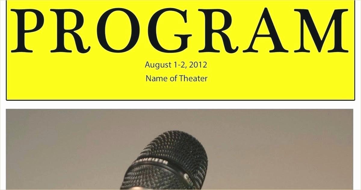 Blank Playbill Template New Playbill Template Printable Editable Free Download