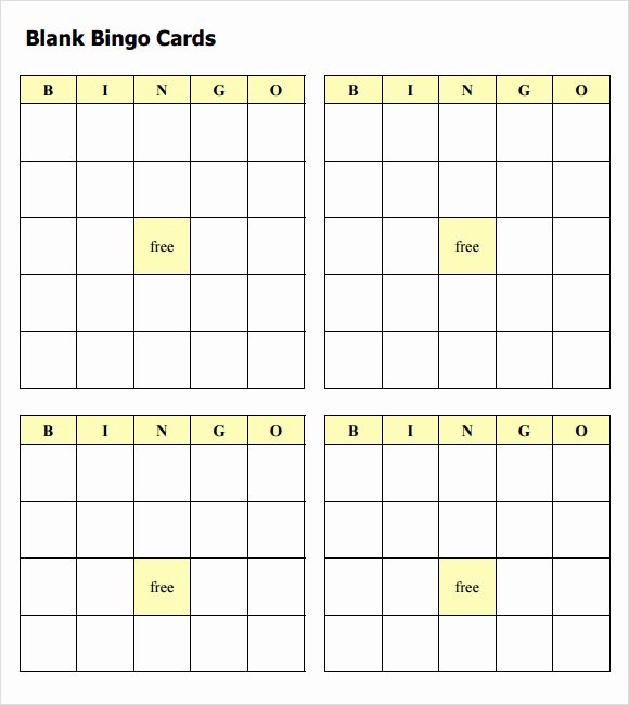 Blank Playing Card Template Luxury 9 Blank Bingo Samples – Pdf Word