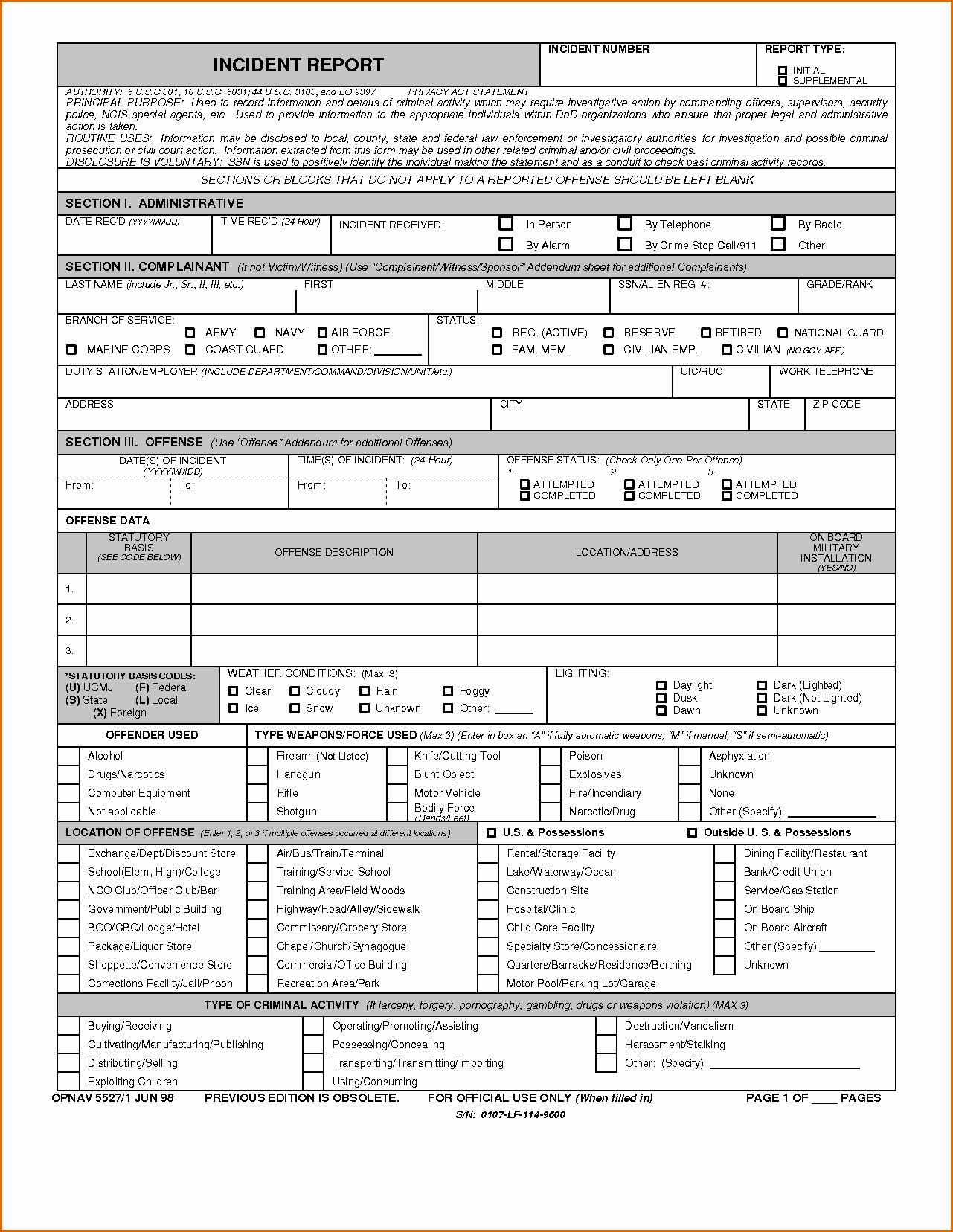 Blank Police Report Template Awesome 8 Blank Police Report