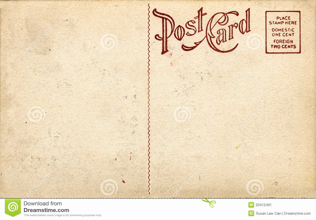 Blank Postcard Template Lovely Old Fashioned Postcard Stock Image Image Of Letters