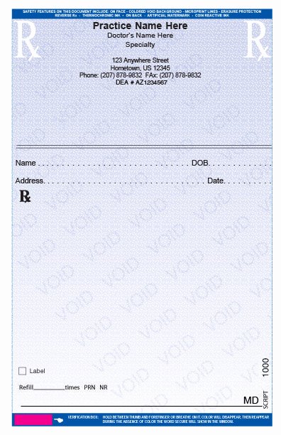 Blank Prescription Pad Template Beautiful Rxpads Home Prescription Pads