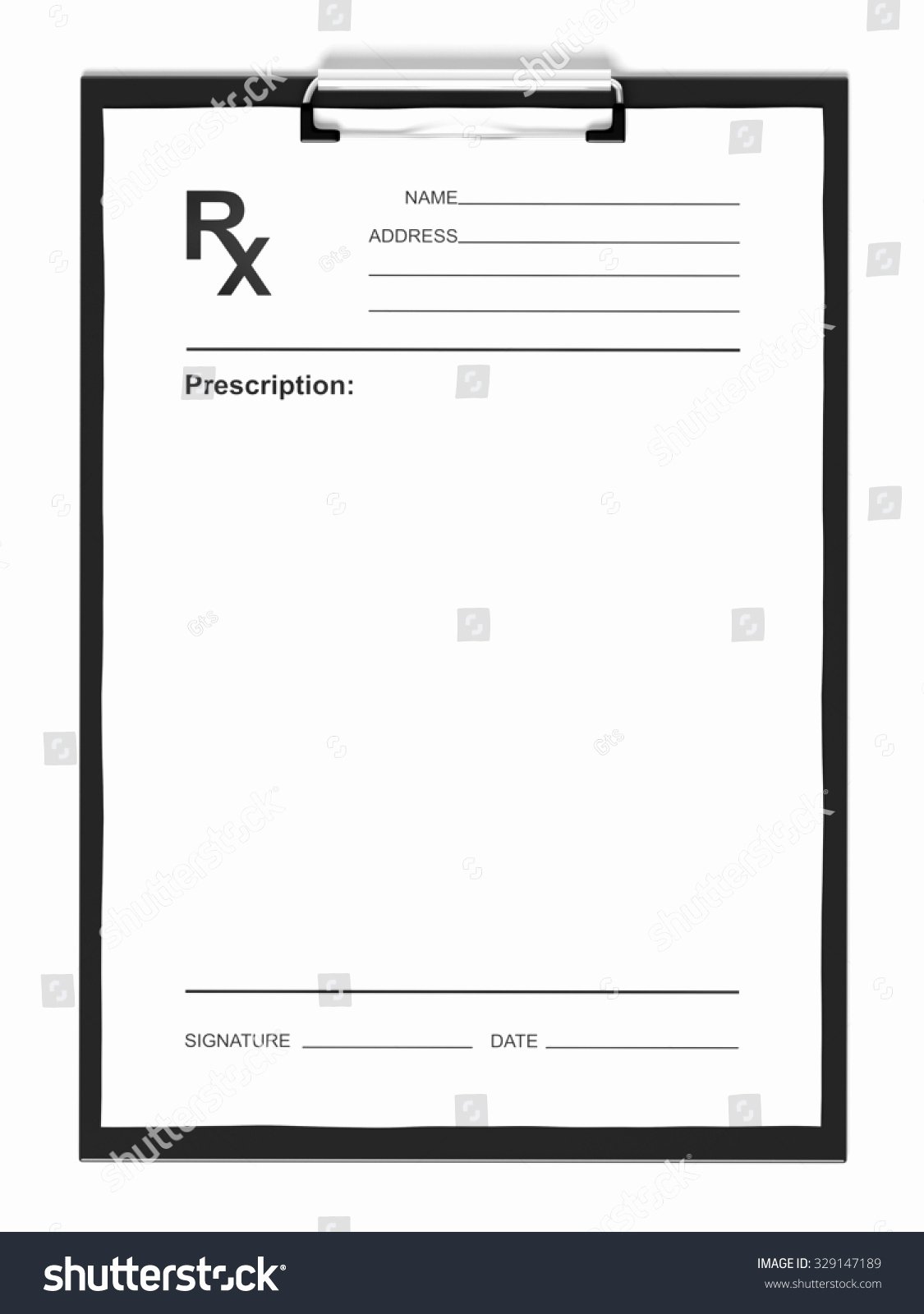 Blank Prescription Pad Template Best Of Blank Prescription form isolated White Background