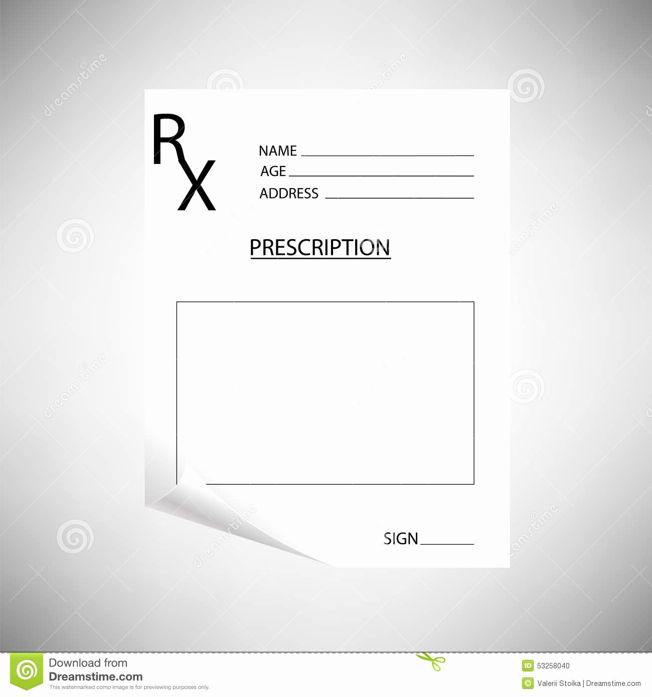 Blank Prescription Pad Template Fresh Blank Prescription Stock Vector Image
