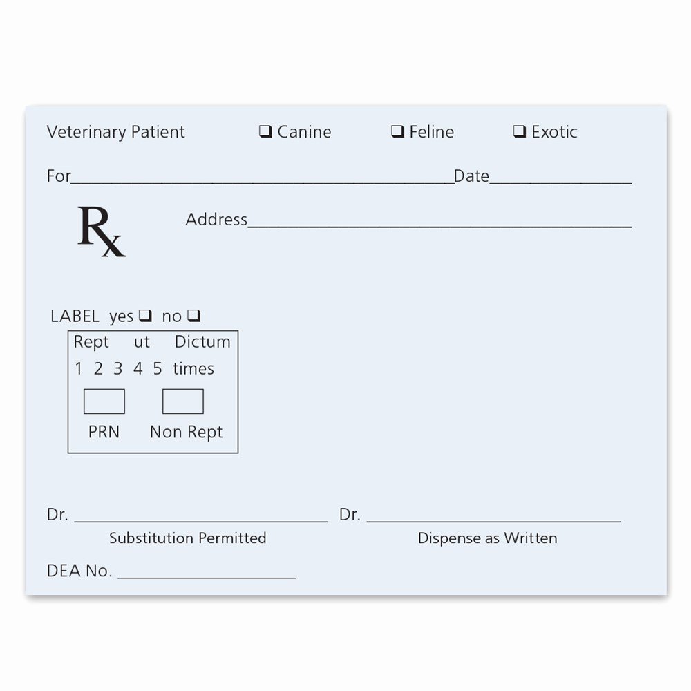 Blank Prescription Pad Template Lovely Tamper Resistant Prescription Pads