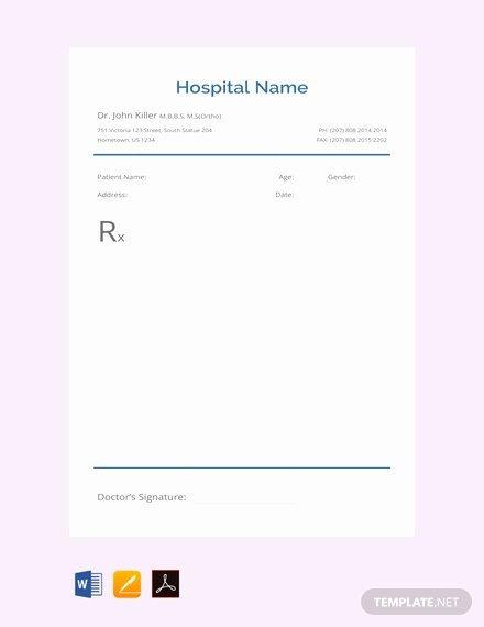 Blank Prescription Pad Template Unique Free Blank Prescription Template Download 77 Notes In