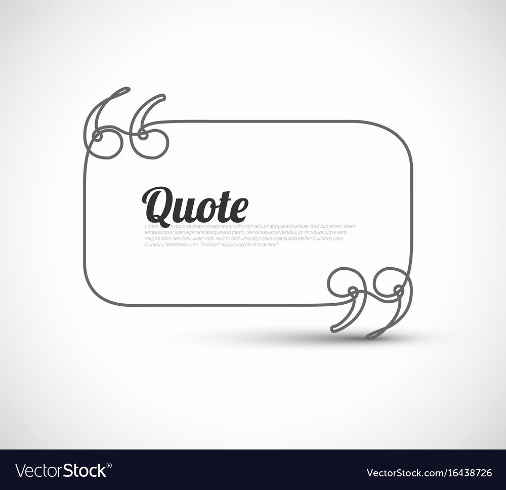 Blank Quote Template New Blank Quote Template Royalty Free Vector Image