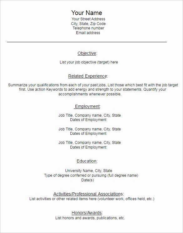 Blank Resume Template Pdf Best Of 22 Blank Resume Templates Free Pdf Word Documents