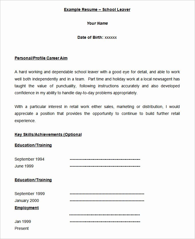 Blank Resume Template Pdf Best Of 46 Blank Resume Templates Doc Pdf