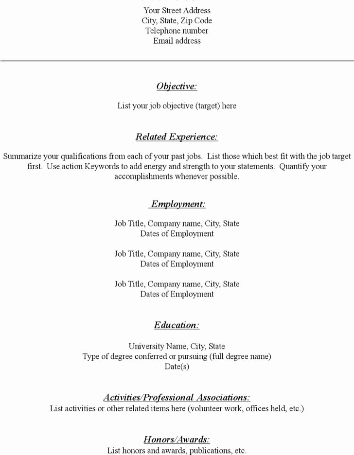 Blank Resume Template Pdf Best Of Download Blank Resume Templates for Free Tidytemplates