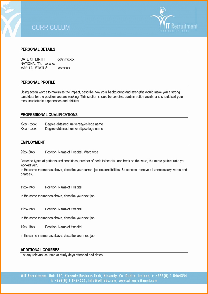 Blank Resume Template Pdf Inspirational Blank Cv Template Financial Letter Word Uk Sample Pdf