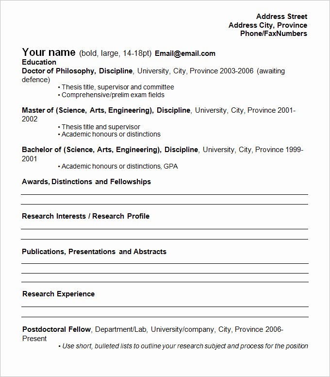 Blank Resume Template Pdf Lovely 40 Blank Resume Templates – Free Samples Examples