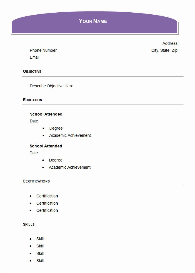 Blank Resume Template Pdf New 46 Blank Resume Templates Doc Pdf