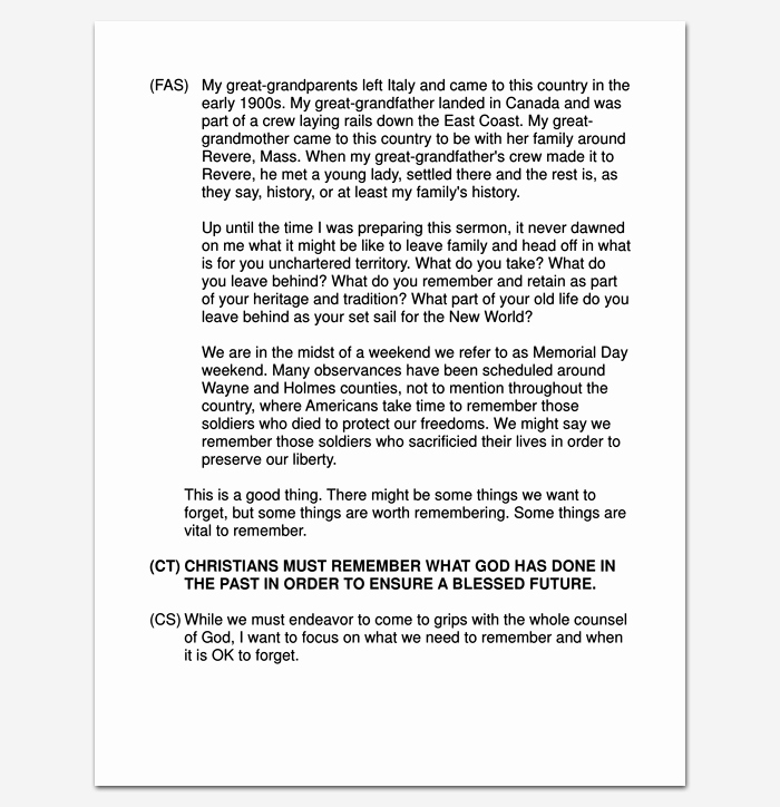 Blank Sermon Outline Template Fresh Sermon Outline Template 12 for Word and Pdf format