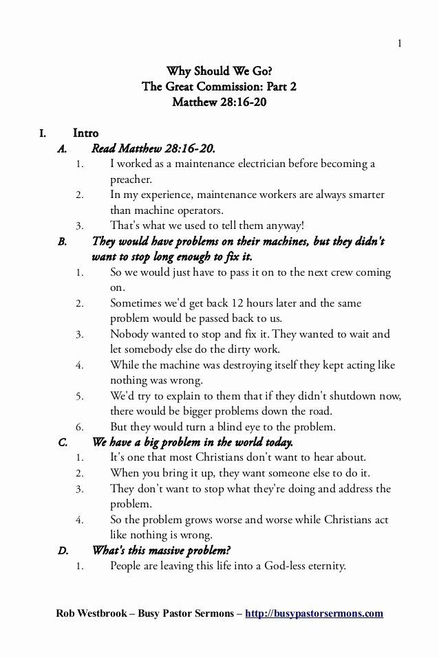 Blank Sermon Outline Template Inspirational Expository Preaching Sermon Outlines