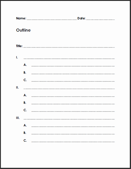 Blank Sermon Outline Template Inspirational Free Blank Printable Outline for Students