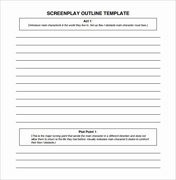 Blank Sermon Outline Template Luxury 7 Screenplay Outline Templates Doc Excel Pdf