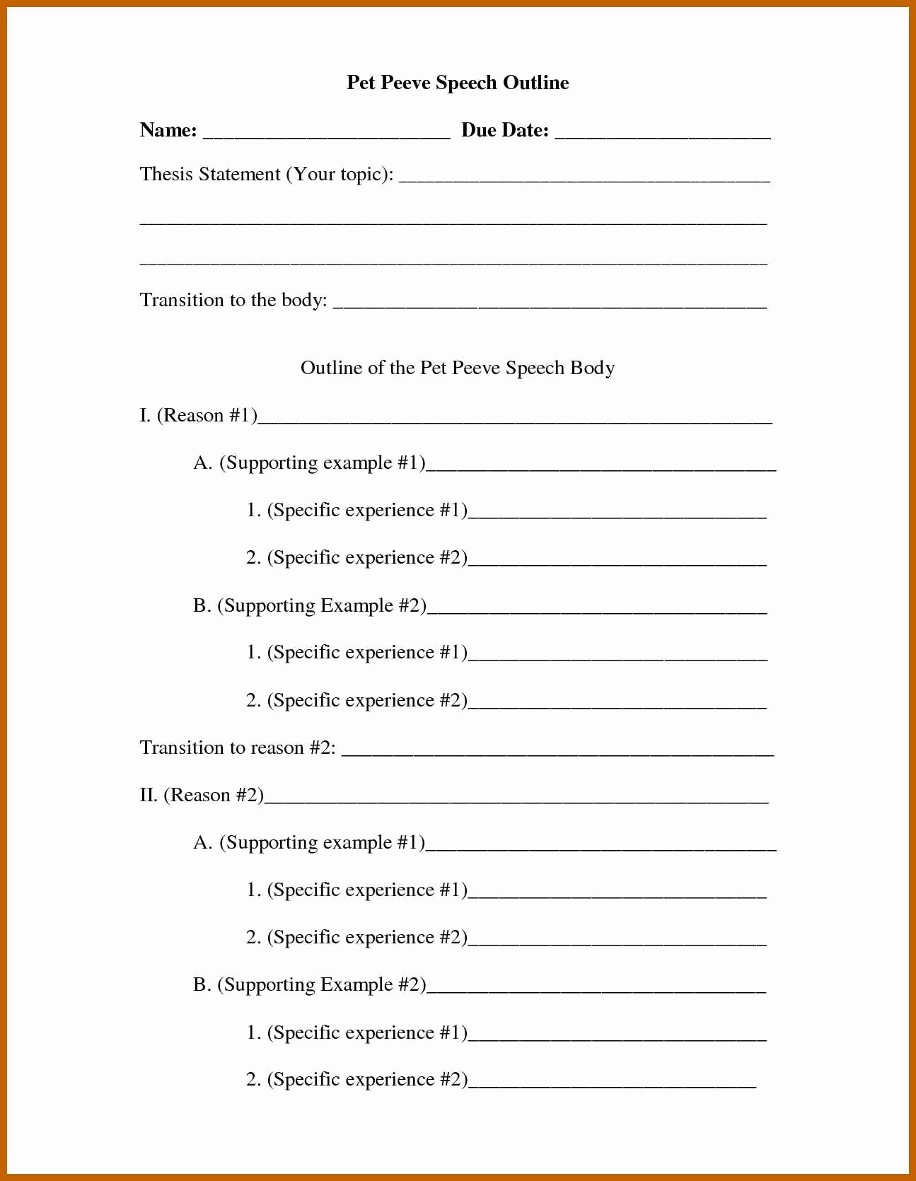 Blank Sermon Outline Template New 6 7 Blank Outline Template