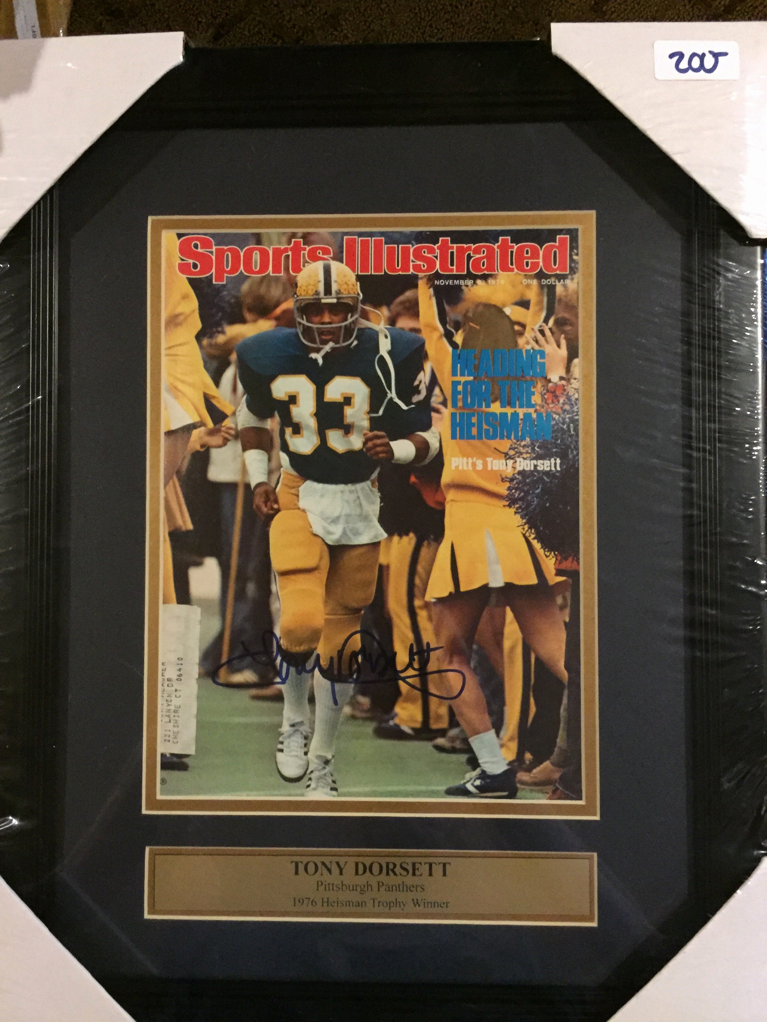 Blank Sports Illustrated Cover Best Of tony Dorsett Autographed 8x10 Framed Pitt Sports